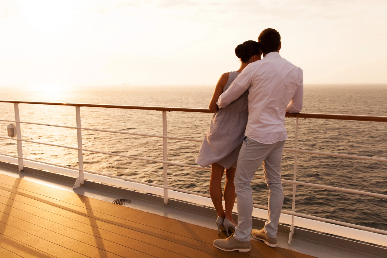 New Project (6) Couple on a cruise ship at sunset.